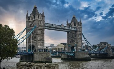building, river, bridge