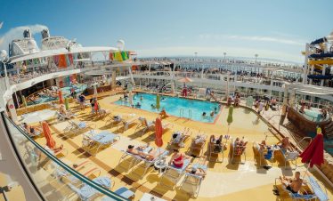 Passengers by Swimming Pool on Oasis of the Seas Cruise Ship