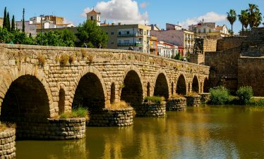 Roman Bridge in Merida in Spain
