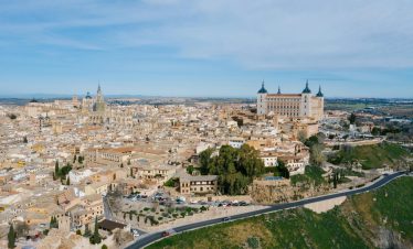 Aerial View of Toledo City Spain