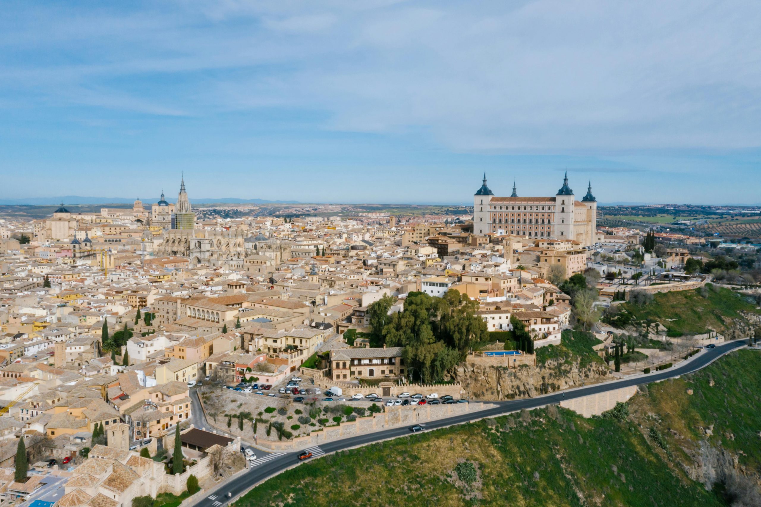 Aerial View of Toledo City Spain