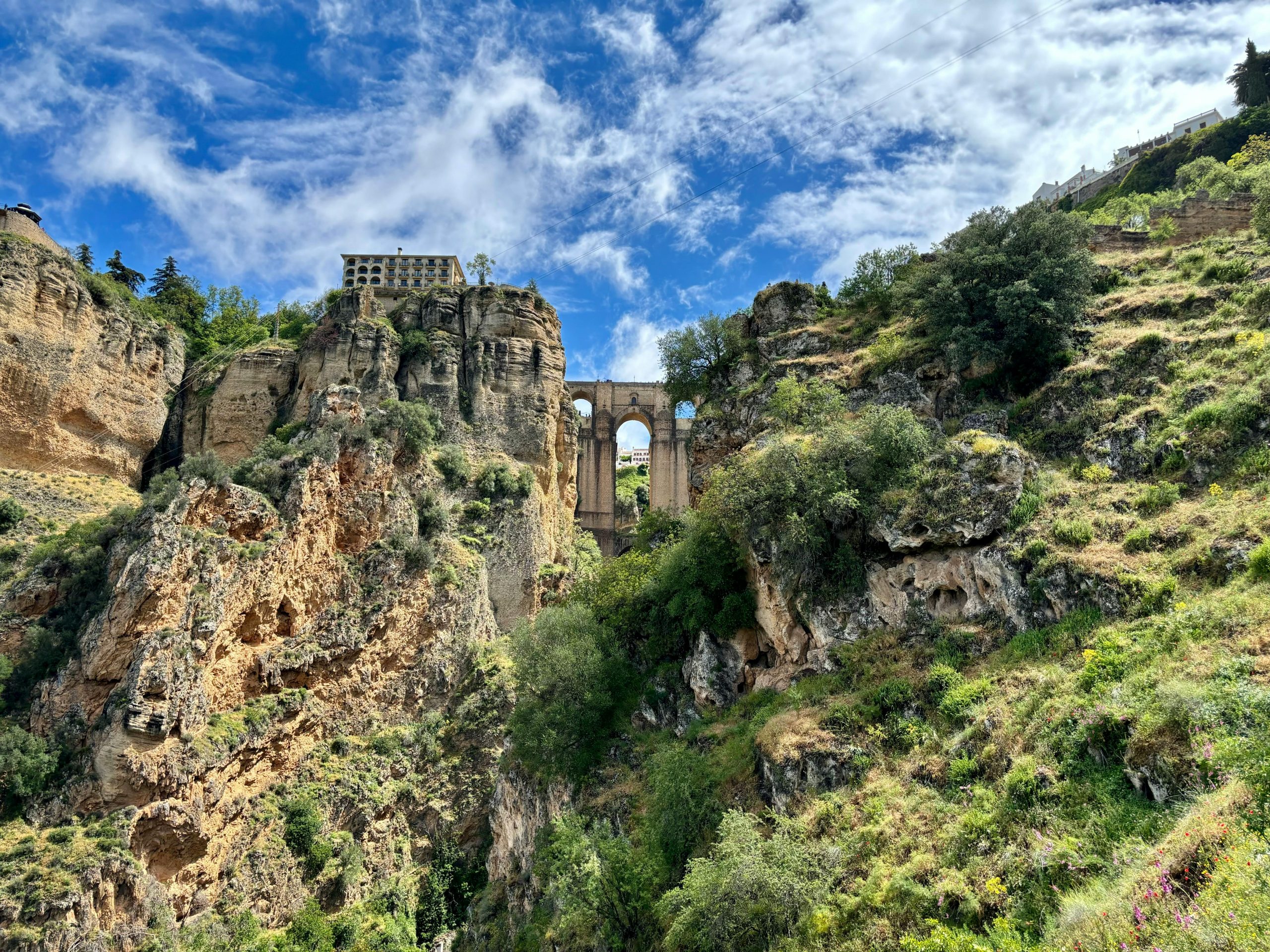 Puente Nuevo Bridges in Spain Surrounded by Beautiful Landscape