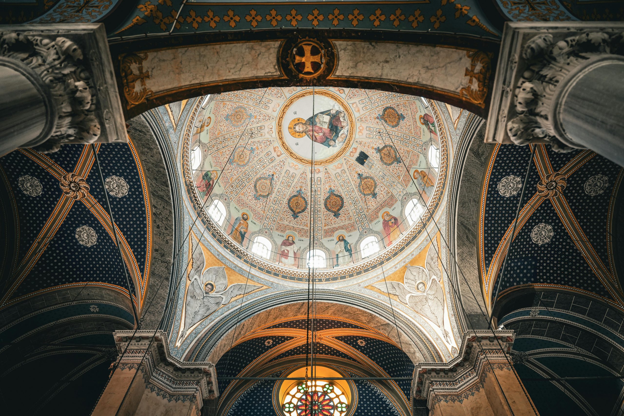 Intricate Dome of a Historic Istanbul Church